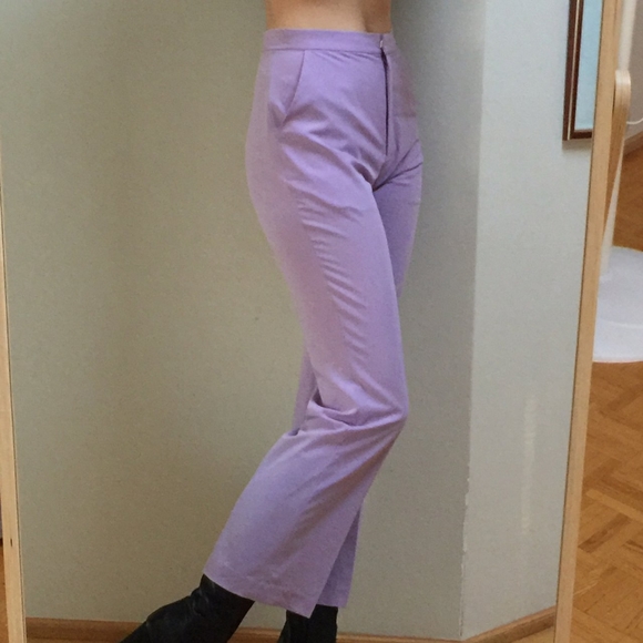 High Waisted Pants in Lavender Purple - Picture 4 of 4